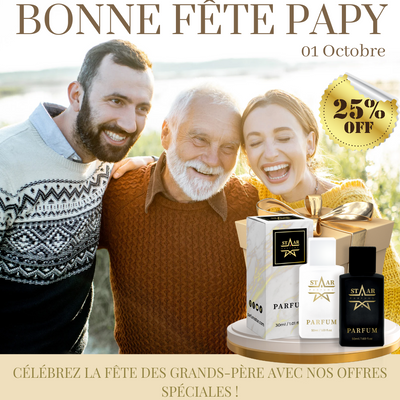 Célébrez la Fête des Grands-Pères avec des Parfums Exquis - Réduction de 25%