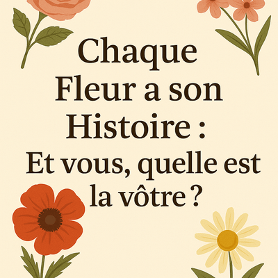 Chaque Fleur a son Histoire : Et vous qu'elle est  la vôtre ?